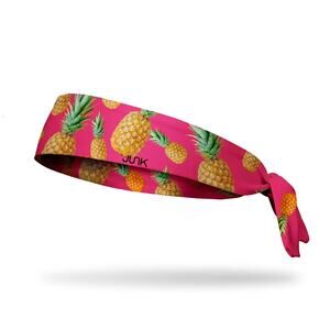 Junk Brands Flex Tie Headband O/S New $18 Tropicana Pink Lightweight Wicking